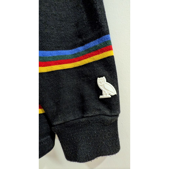 October's Very Own OVO Rugby Black with Multi-color Stripes Medium - Picture 5 of 7